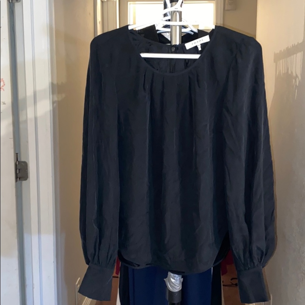 FRAME 100% Silk Long sleeve - Noir